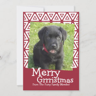 Merry Grrristmas Hund Themed Feiertagskarte