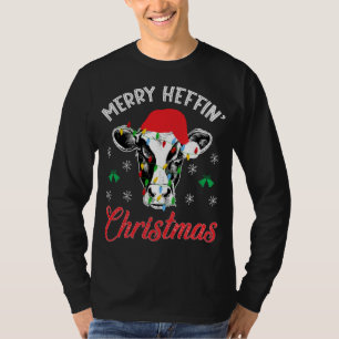 Merry Heffin' Bauer für die Weihnachtskühe Funny X T-Shirt