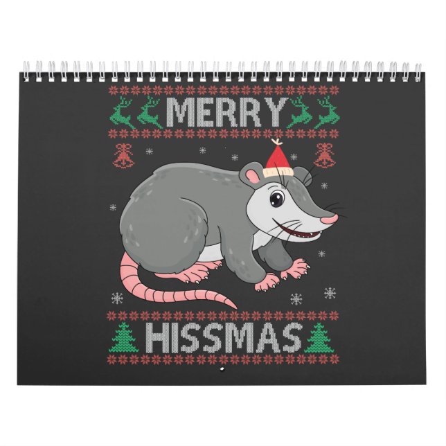 Merry Hissmas Funny Ugly Xmas Sweater Opossum Gesc Kalender (Titelbild)