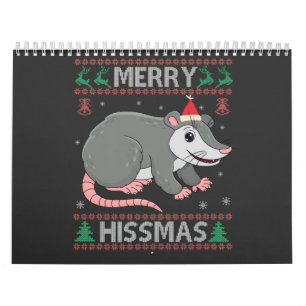 Merry Hissmas Funny Ugly Xmas Sweater Opossum Gesc Kalender