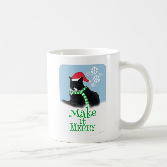 Merry Holiday Cat Kaffeetasse (Rechts)