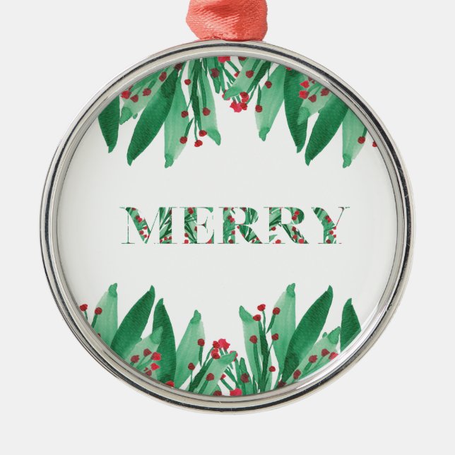 MERRY Holiday Ornament (Vorne)