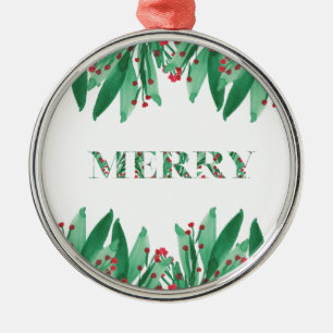 MERRY Holiday Ornament Aus Metall