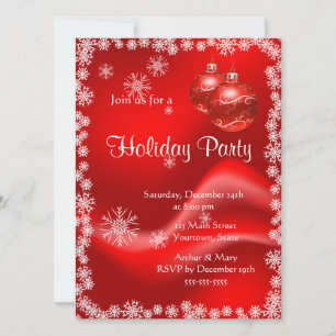 Merry Holiday Party in Rot und Grün Einladung