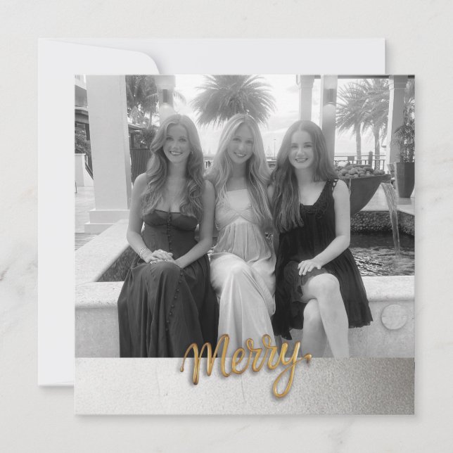 Merry Holiday Postcard Feiertagskarte (Vorderseite)