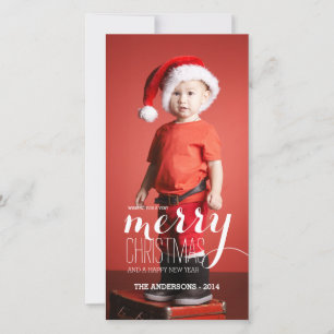 Merry Holiday wünscht   Fotokarte für den Urlaub Feiertagskarte