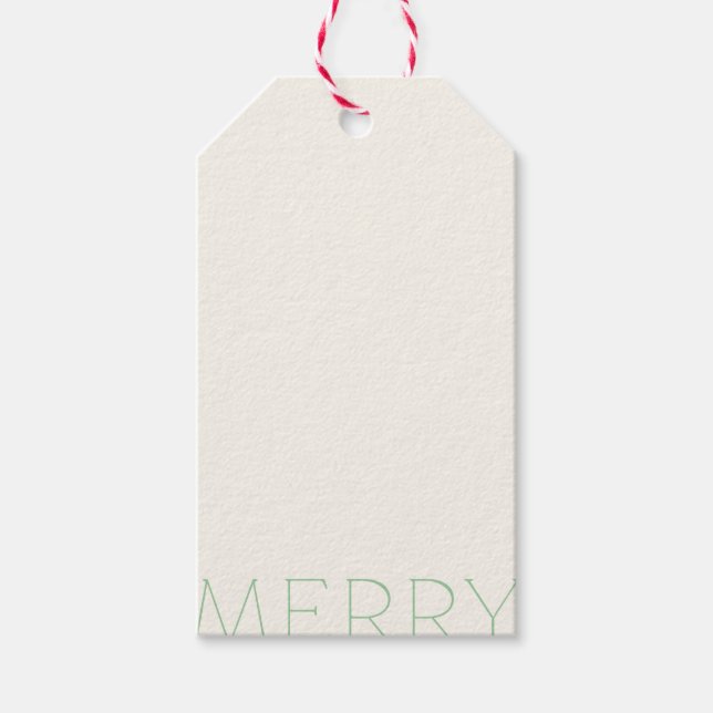 Merry Holly Days (Green) Geschenkanhänger (Vorderseite)