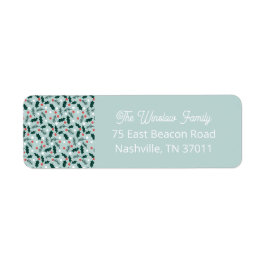Merry Holly Days Return Address Label