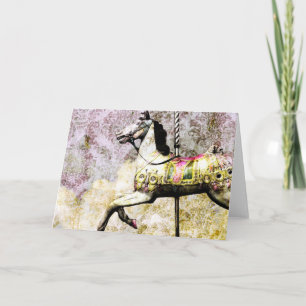 Merry Horse Grunge Jedes Anlasses Grußkarte Feiertagskarte
