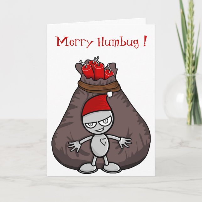 Merry HumBug Weihnachtskarte Feiertagskarte (Vorderseite)