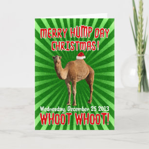 Merry Hump Day Weihnachtskarte Feiertagskarte