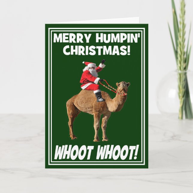 Merry Humpins Weihnachtsgrüßkarte Feiertagskarte (Vorderseite)