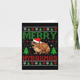 Merry Hyraxmas Vintag Hyrax Ugly Christmas Sweate Karte