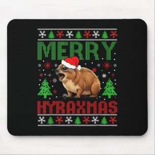Merry Hyraxmas Vintag Hyrax Ugly Christmas Sweate Mousepad