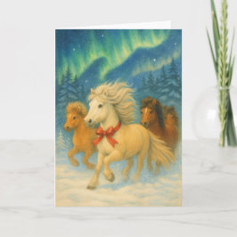 Merry Icelandic Horses - Holiday Card Feiertagskarte