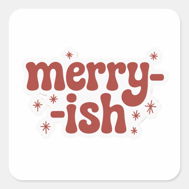 Merry-ish Funny Christmas Sticker (Vorderseite)
