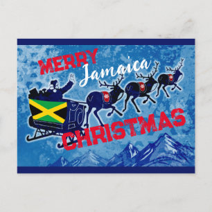 Merry Jamaica Flagge Weihnachtspostkarte Feiertagspostkarte
