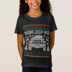 Merry Jeepmas Buffalo Kariert Weihnachten Weihnach T-Shirt