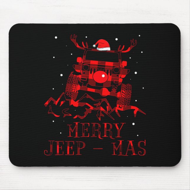 Merry Jeepmas Ugly Christmas Sweater Xmas Gift For Mousepad (Vorne)
