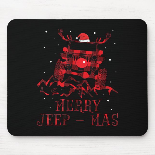 Merry Jeepmas Ugly Christmas Sweater Xmas Gift For Mousepad (Vorne)