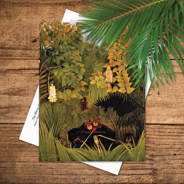 Merry Jesters Gorillas Henri Rousseau Postkarte (Von Creator hochgeladen)