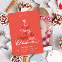 Merry Jolly und helle kleine Weihnachtsbaum Foto