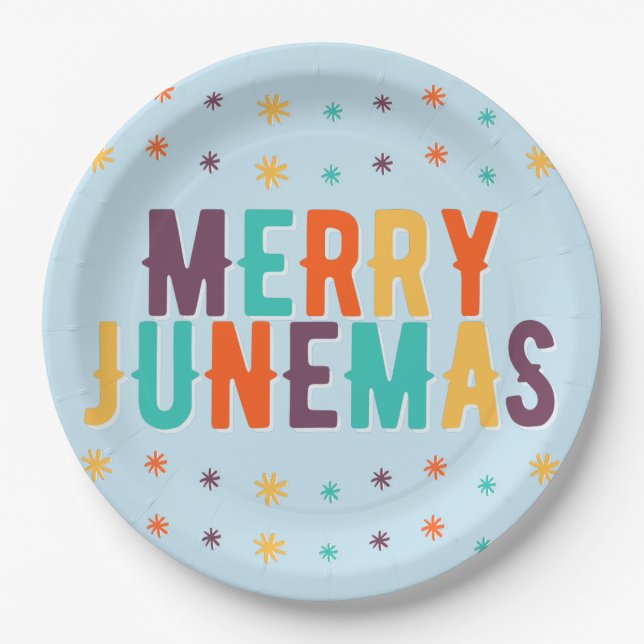 Merry Junemas Pappteller (Vorderseite)