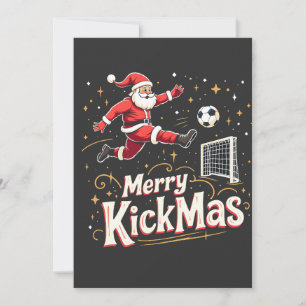 Merry Kickmas Funny Santa Claus Fußballfans Einladung