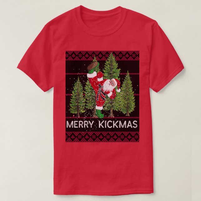 Merry Kickmas Santa 1 T-Shirt (Design vorne)