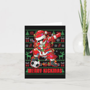 Merry Kickmas Weihnachts Fußball Ball Ugly Youth S Karte