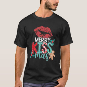 MERRY KISS MAS Christmas Rote Liften T-Shirt