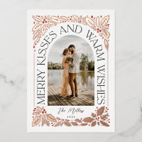 Merry Kisses und Warm wünscht Berry Arch Foto