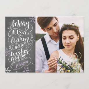 Merry Kisses und Warm wünscht Save the Date Mrs.