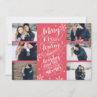 Merry Kisses Warm Wünsche Rett Date 6-Foto Red