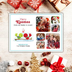 Merry Kissmas Holiday Foto Card Einladung