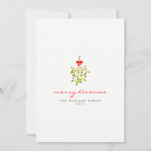 Merry Kissmas Mistletoe Christmas Cards Feiertagskarte