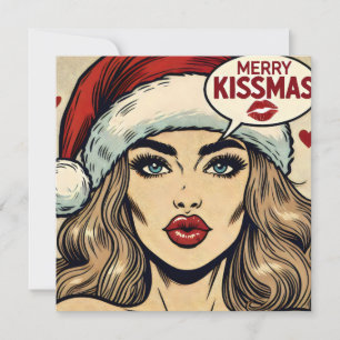 Merry Kissmas Retro Comic Book Christmas