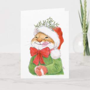 "Merry Kissmouse" Weihnachtskarte Karte