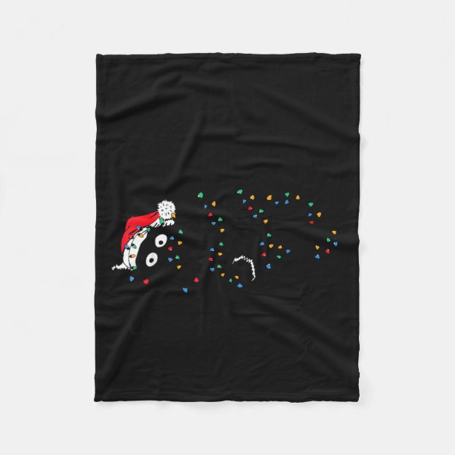 Merry Kissmy Angry Cat Christmas Funny Sarcastic H Fleecedecke (Vorderseite)