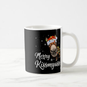 Merry Kissmy Donkey Sarcastic Xmas Funny Pajama Ch Kaffeetasse