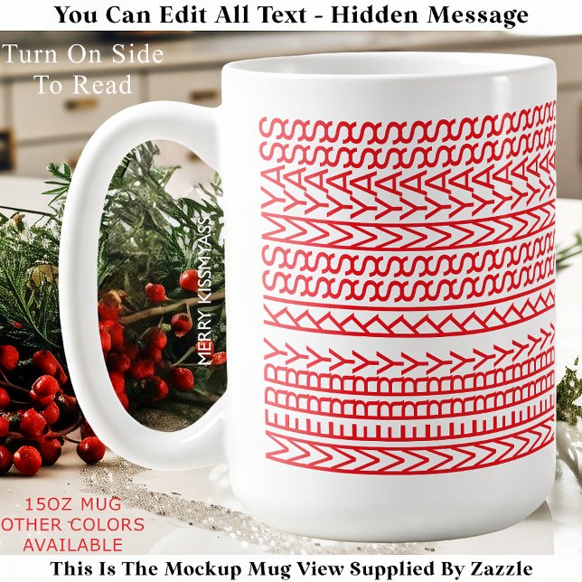 Merry Kissmyass 160R Hidden Message Christmas  Kaffeetasse (Von Creator hochgeladen)