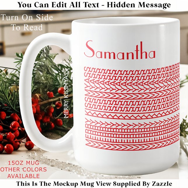 Merry Kissmyass & Custom Name Hidden Message 150R Kaffeetasse (Von Creator hochgeladen)