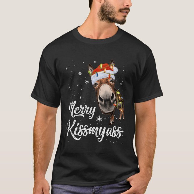 Merry Kissmyass Donkey Merry T-Shirt (Vorderseite)