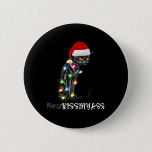 Merry Kissmyass Fun Weihnachtsbeleuchtung Button