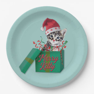Merry Kitty, Frohe Weihnachten Pappteller