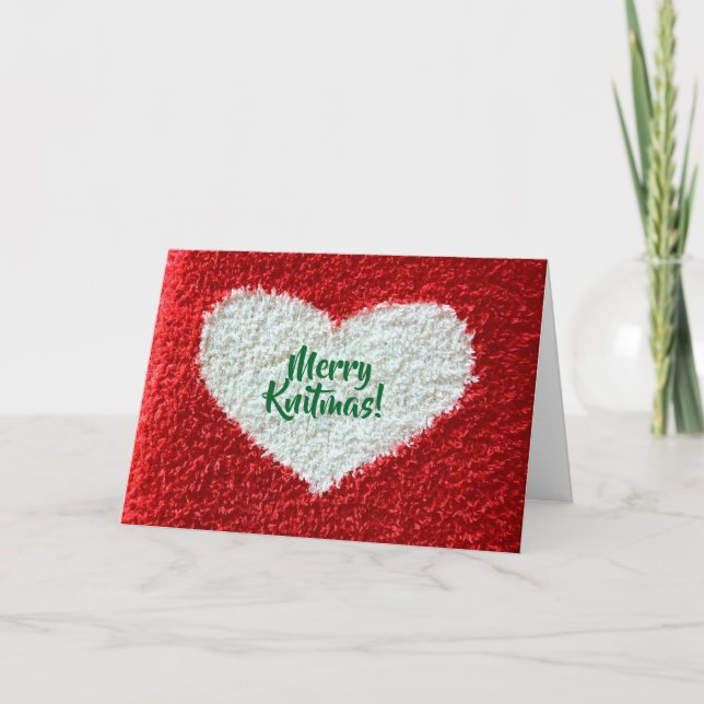 Merry Knitmas Karte (Vorderseite)