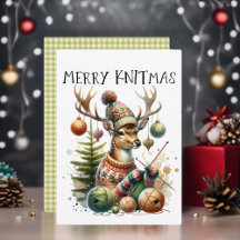 Merry Knittmas Weihnachten stürzen