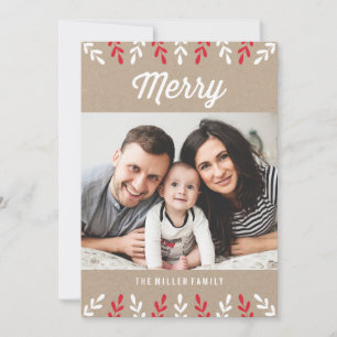 Merry Kraft   Fotokarte für den Urlaub Feiertagskarte