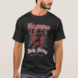 Merry Krampus Baby Sitting Claus Weihnachten T-Shirt