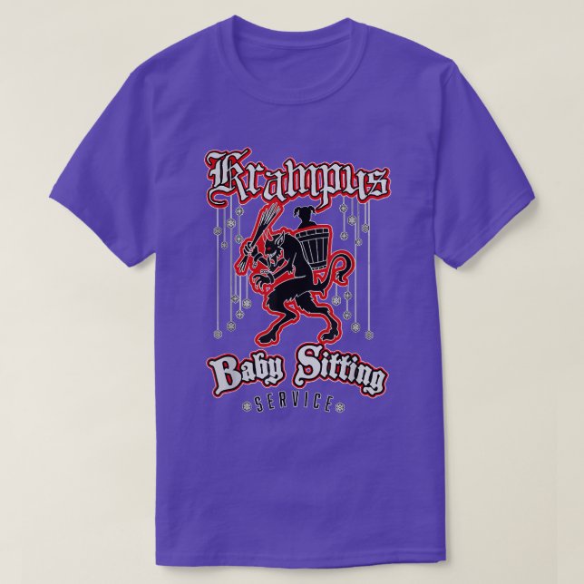 Merry Krampus Baby Sitting Claus Weihnachten T-Shirt (Design vorne)